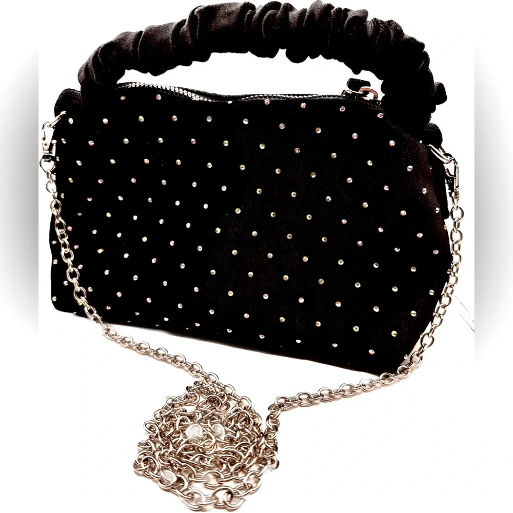 Small Black Rhinestone Crossbody/Handbag, Primark, Never Used-Perfect Condition - Picture 1 of 6